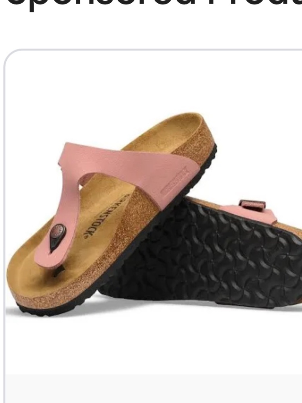 Birkenstock Gizeh Soft Footbed Sandals  in Light Pink Women’s Size 42